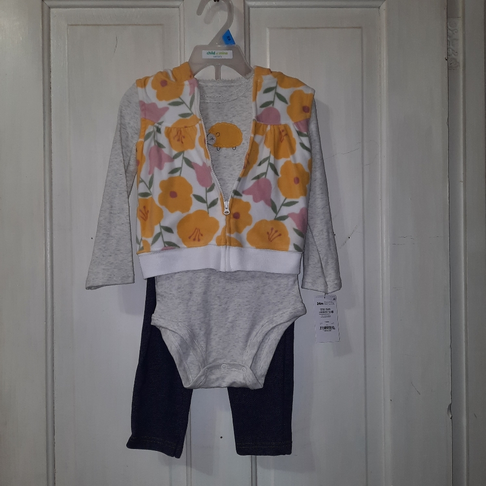 24 month girls 3 piece set